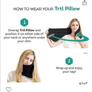Travel Neck Pillow - Trtl pillow super soft neck support travel pillow NWT Black